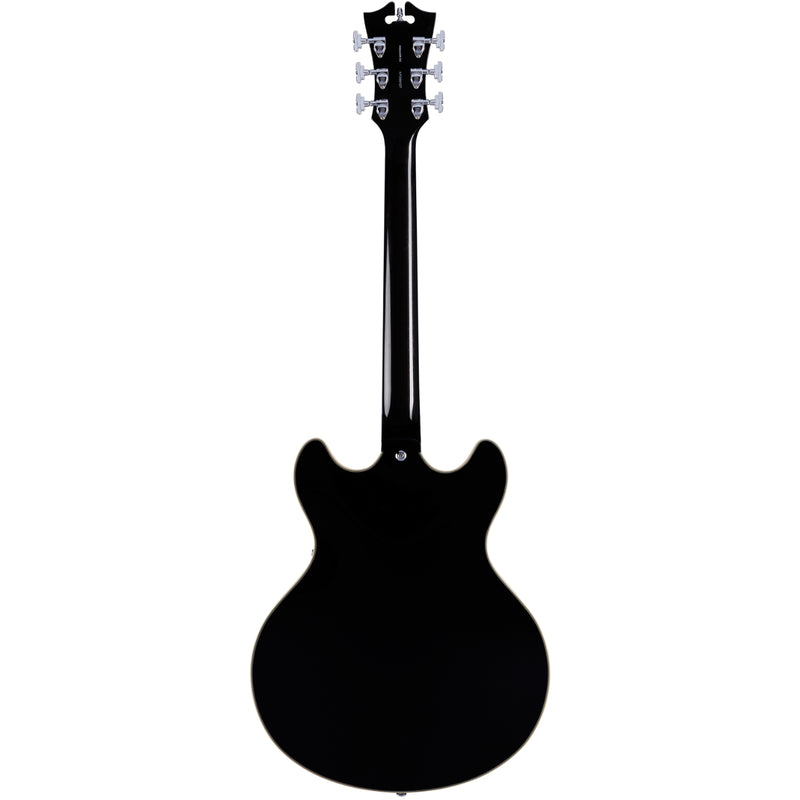 D'Angelico DAPDCBLFCS Guitare électrique semi-creuse (Flake noir)