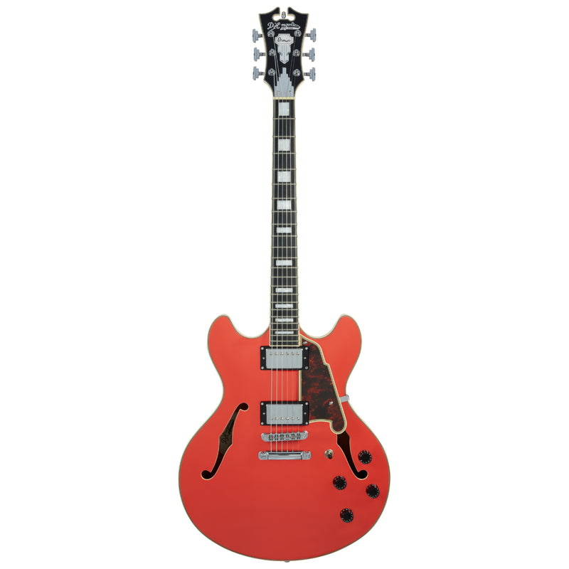 D'Angelico PREMIER DC Series Semi Hollow-Body Electric Guitar (Fiesta Red)