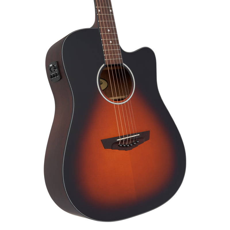 D'Angelico PREMIER BOWERY LS Acoustic Electric Guitar (Satin Vintage Sunburst)