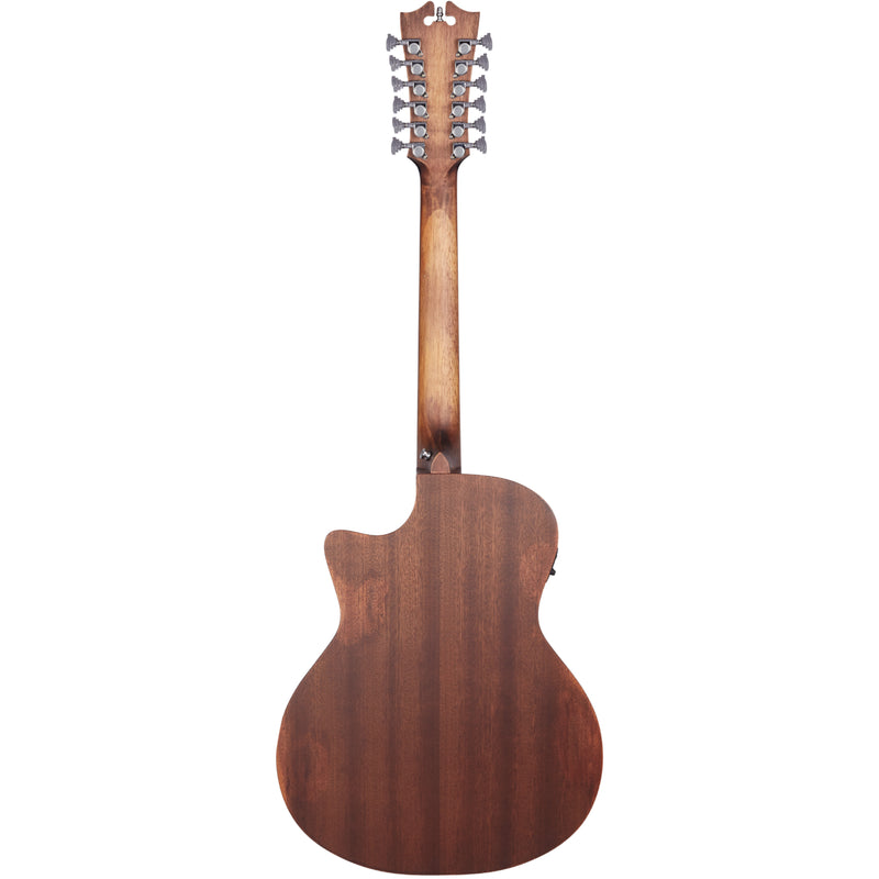 D'Angelico DAPLSG212AGDCP PREMIER FULTON Series - Fulton LS Grand Auditorium 12-String CE Acoustic Electric Guitar - Aged Mahogany