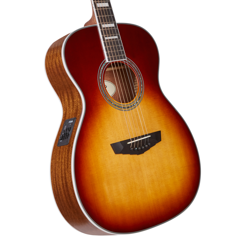 D'Angelico DAPOMITBAPS PREMIER TAMMANY Series - Tammany Orchestra Acoustic Electric Guitar - Iced Tea Burst