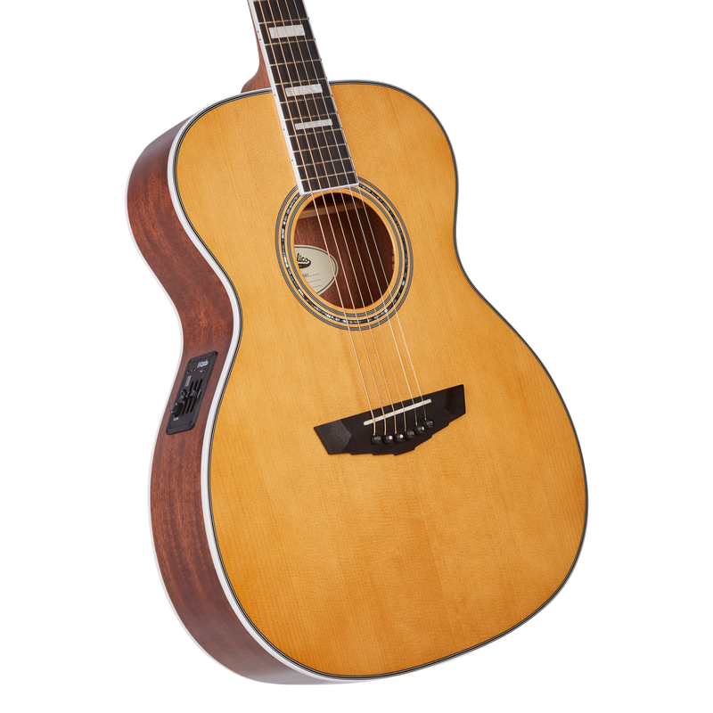 D'Angelico DAPOMVNATAPS PREMIER TAMMANY Series - Tammany Orchestra Acoustic Electric Guitar - Vintage Natural