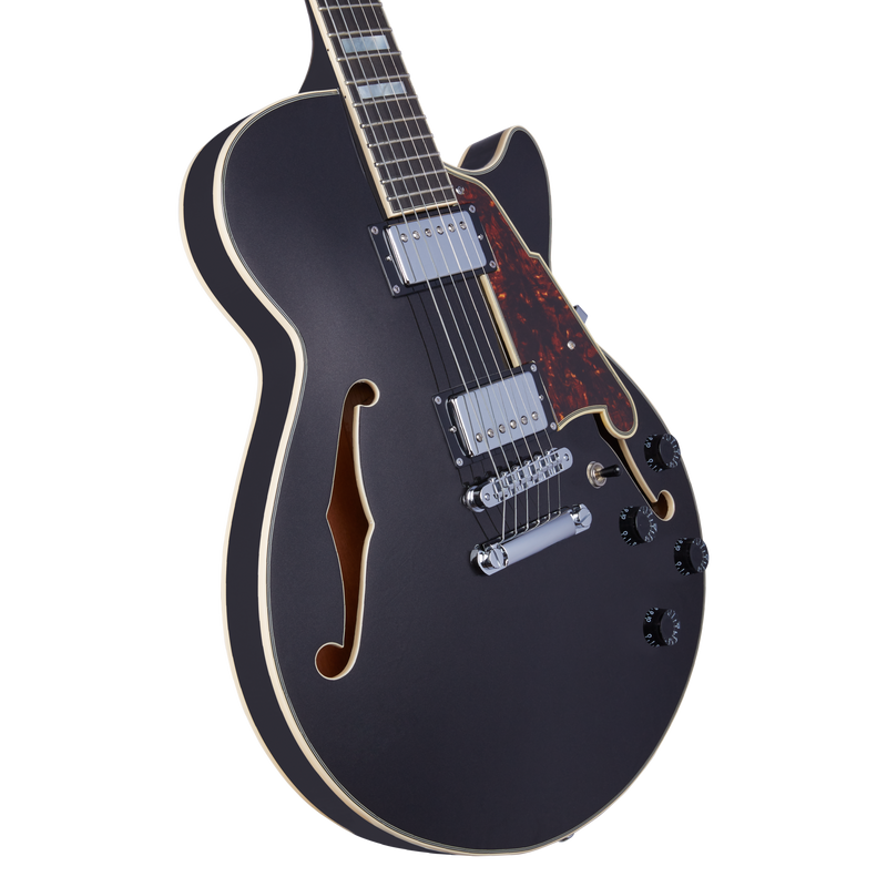 D'Angelico PREMIER SS Series Semi Hollow-Body Electric Guitar (Black Flake)