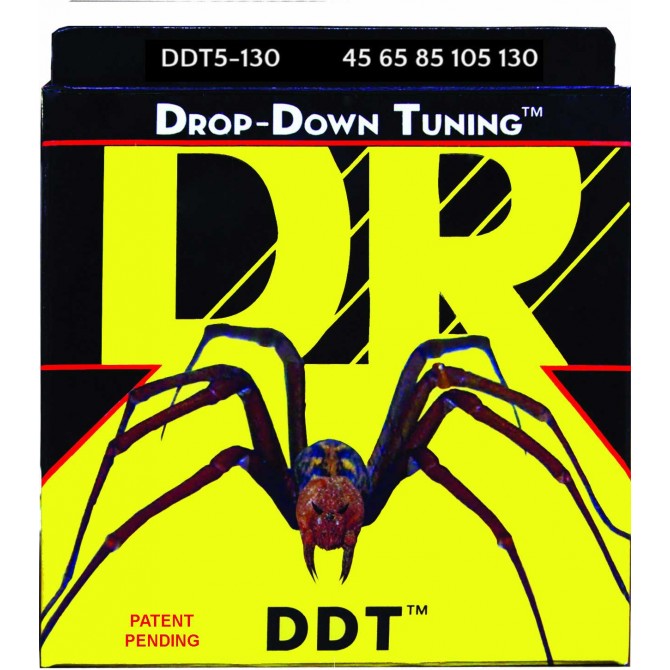 DR Handmade Strings DDT5-130 Cordes de basse à 5 cordes avec réglage déroulant DDT - Moyen (45-130)