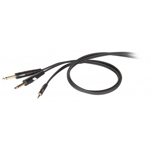 DieHard DHG545LU3 GOLD 3.5mm Stereo to 2x 6.3mm Mono Professional Insert Cable - 3m