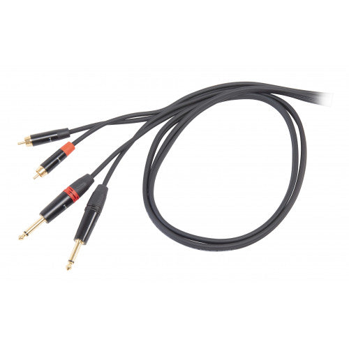 DieHard DHS535LU5 ONEHERO 2x 6.3mm Mono Jack to 2x RCA Plugs Cable - 5m