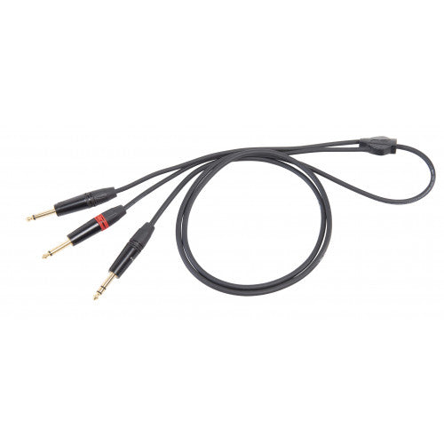 DieHard DHS540LU18 ONEHERO 6.5mm Stereo to 2x 6.3 Mono Cable - 1.8m