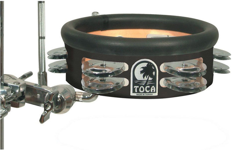 Toca TD-JHMTP1-BK Jingle-Hit Tambourine With Gibraltar Mount (Black)