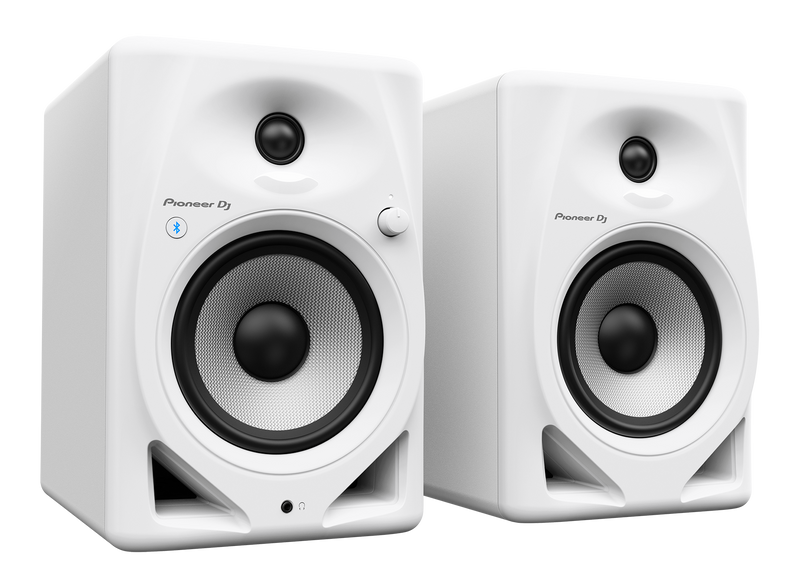 Pioneer DJ DM-50D-BT-W Compact 5'' Studio Monitor Speakers w/Bluetooth - Pair (White)