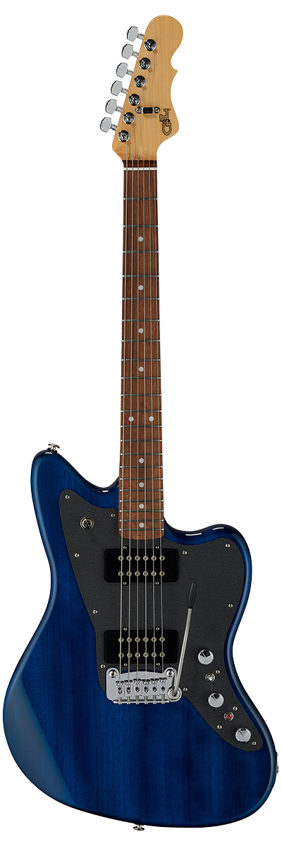 G&L FULLERTON DELUXE DOHENY V12 Okoume Body w/ Caribbean Rosewood Fretboard Electric Guitar - Clear Blue