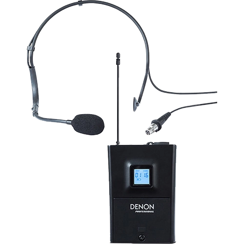 Denon Pro FITNESSPACKXUS Headworn Mic and Beltpack Transmitter for Audio Commander Sport