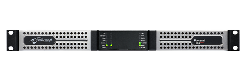 Powersoft DUECANALI 804 DSP+D 2-Channel High Performance Amplifier Platform with DSP and Dante™ - Red One Music