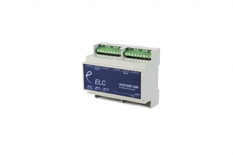 ELC AC612DIN DMX Controller 12x 512 DMX Channel Memory DIN-Rail Connections USB