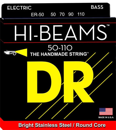 DR Cordons à la main ER-50 Hi-Pourames Bass Strings - Heavy (50-110)