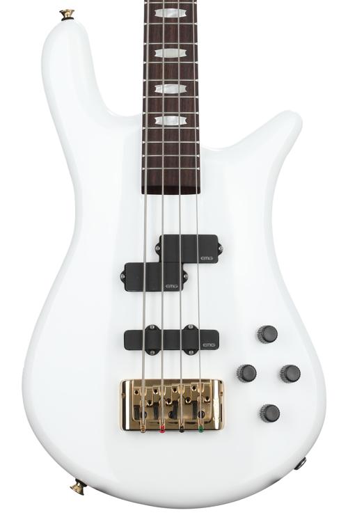 Spector EURO4WHCL Euro 4 Classic - Electric Bass with EMG Pickups - Solid White