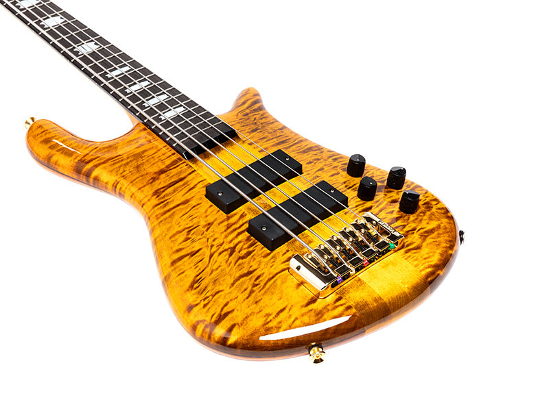 Spector EURO5LTTEG Euro 5 LT - 5 String Electric Bass with Passive Bartolini Pickups - Tiger Eye Gloss