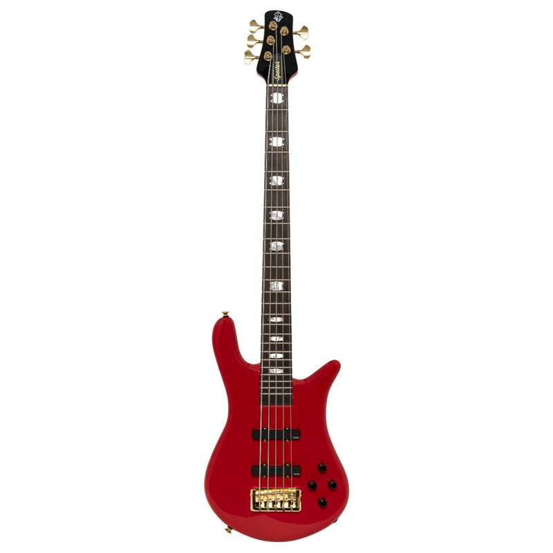 Spector EURO5RDCL Euro 5 Classic - Basse électrique 5 cordes avec double micros simple bobinage - Rouge massif