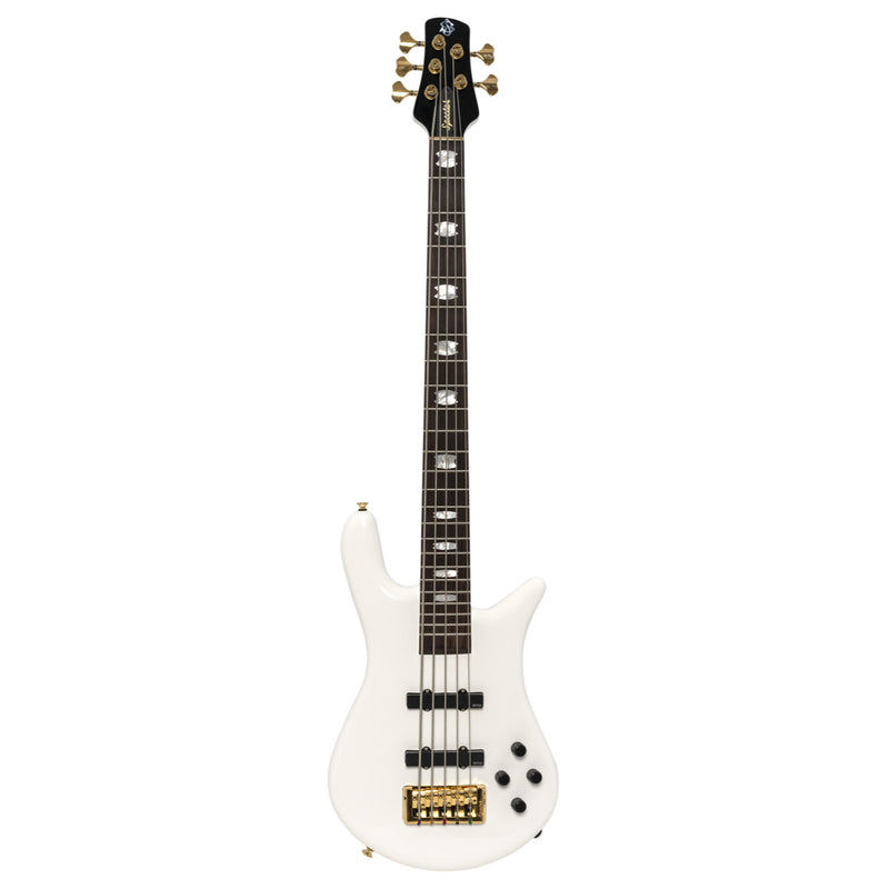 Spector EURO5WHCL Euro 5 Classic - 5 String Electric Bass with Dual Single Coil Pickups - Solid White