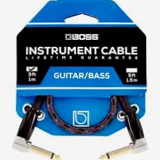 Boss BIC-3AA 1/4" RT to 1/4" RT Instrument Cable 3FT - Red One Music