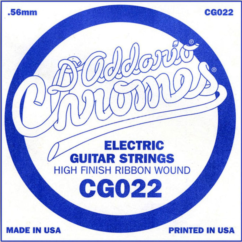 D'Addario CG022 XL Flat Wound Single Electric Guitar String - .022 Gauge