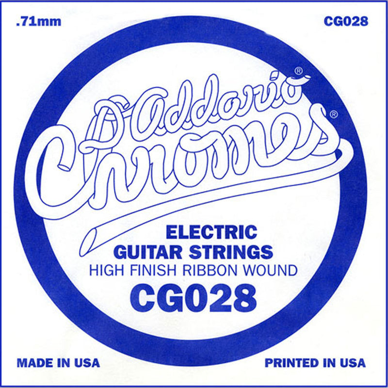 D'Addario CG028 XL Flat Wound Single Electric Guitar String - .028 Gauge