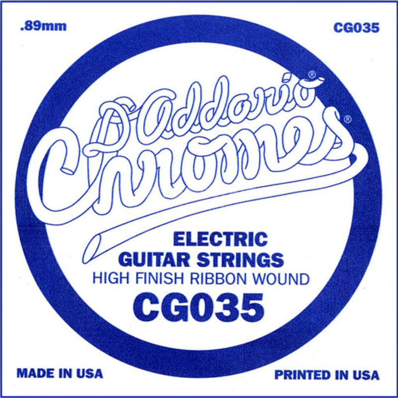 D'Addario CG035 XL PLAINE FLATE PLAINE Single Guitare électrique - .035 Painle