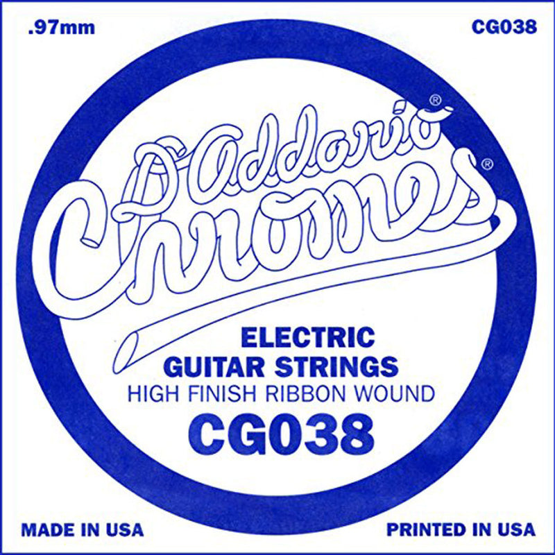 D'Addario CG038 XL PLAINE PLACE Single Single Electric Guitar String - .038 Painle