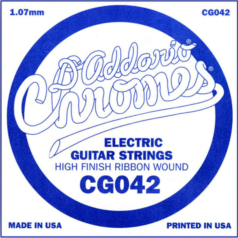 D'Addario CG042 XL PLAINE PLACE Single Single Electric Guitar String - .042 GAUGE