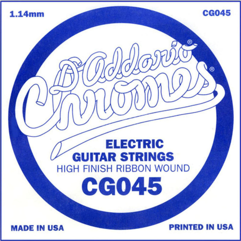 D'Addario CG045 XL PLAINE FLATE Single Single Guitar Guitar String - .045 Painle