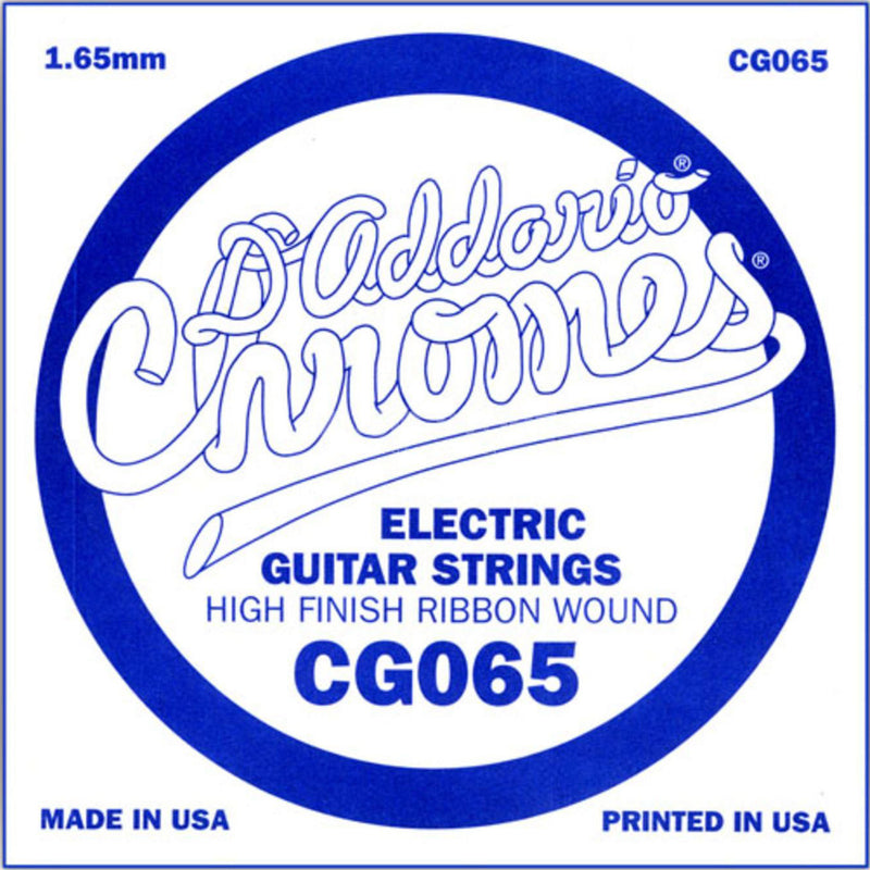 D'Addario CG065 XL Flat Wound Single Electric Guitar String - .065
