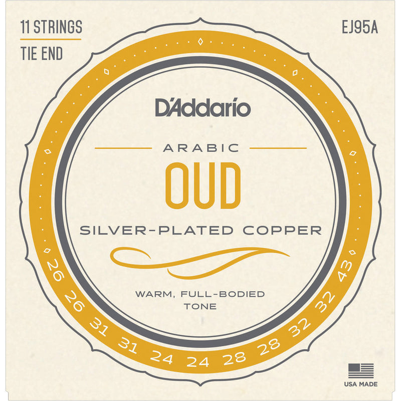 D'Addario EJ95A Arabic Oud String Set Tie End Normal