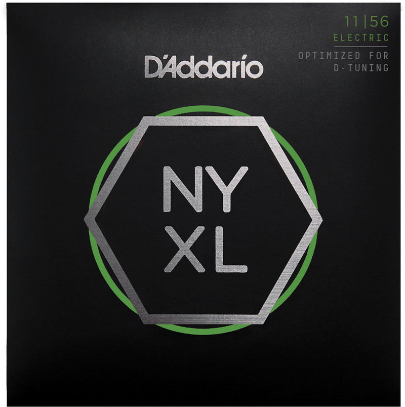 D'Addario NYXL1156 Cordes électriques enroulées en nickel – Dessus moyen/Bas extra lourd 11-56