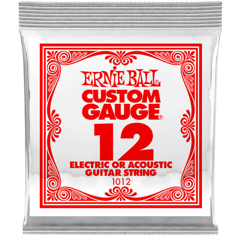 Ernie Ball 1012EB Cordes de guitare électrique ou acoustique en acier uni - 012P