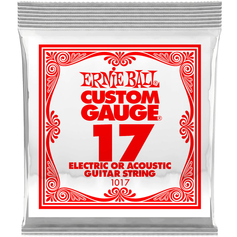 Ernie Ball 1017EB Plain Steel Electric or Acoustic Guitar String - 017P