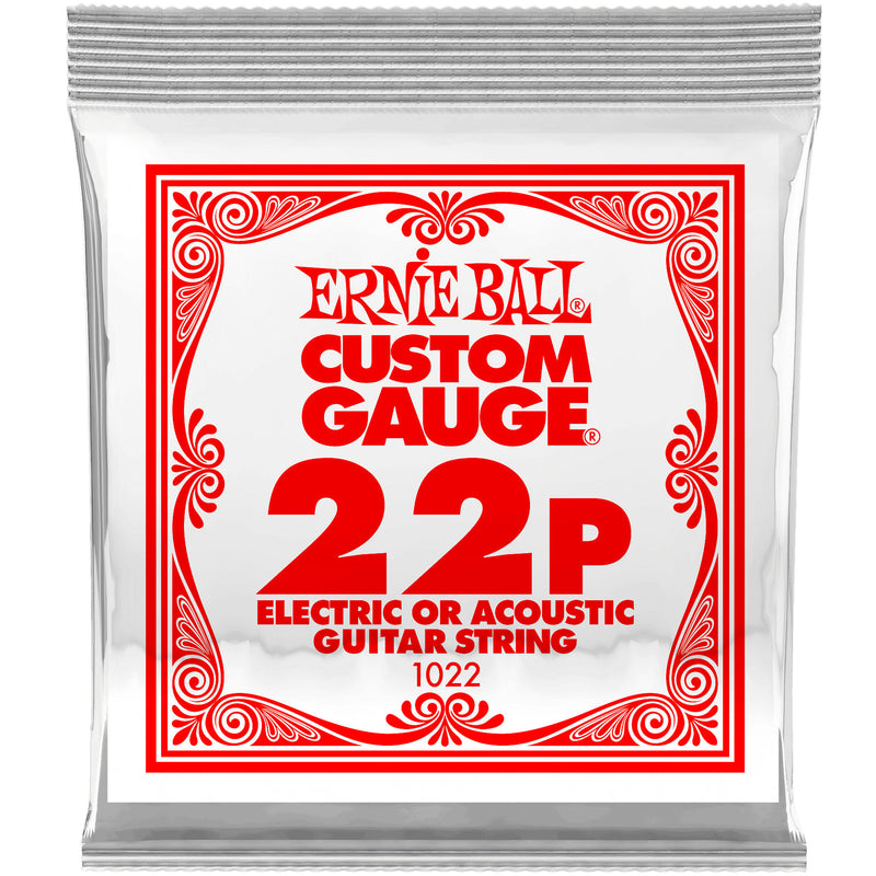 Ernie Ball 1022EB Plain Steel Electric or Acoustic Guitar String - 022P