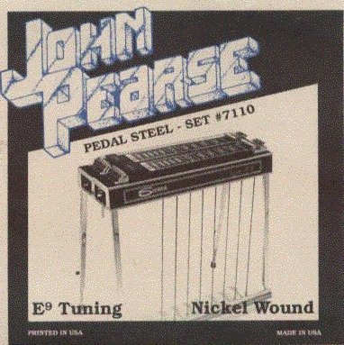 John Pearse JP7110 Cordes de guitare en acier à pédale enroulées en nickel - E9 Tuning