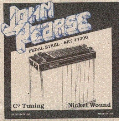 John Pearse JP7200 Cordes de guitare en acier à pédale enroulées en nickel - C6 Tuning