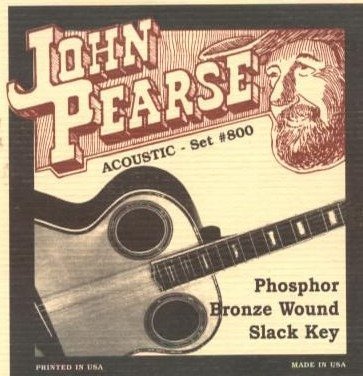 Cordes de guitare acoustique phosphorescentes John Pearse JP800 - Slack Key