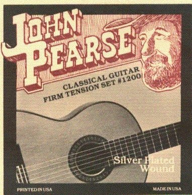 John Pearse JP1200 Cordes de guitare classique plaquées argent – Fermes
