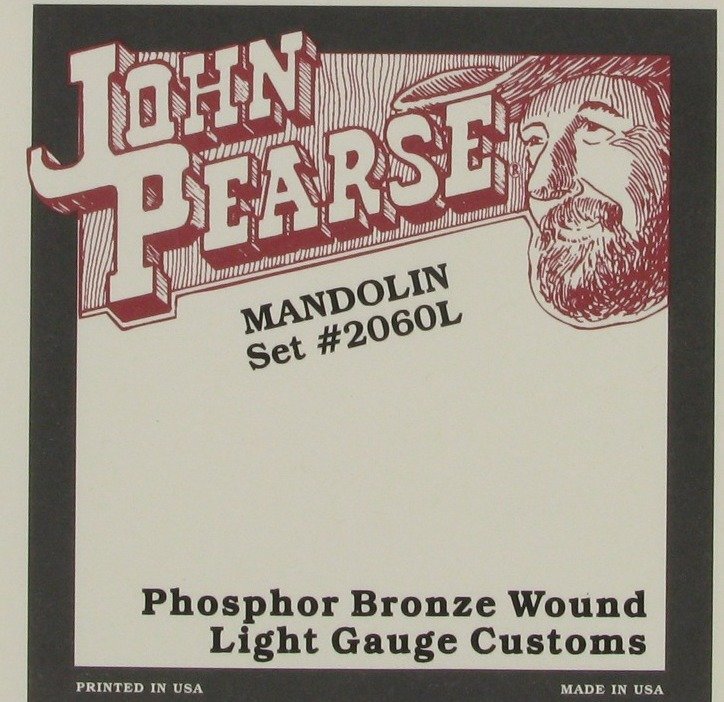 John Pearse JP2060 Cordes de mandoline enroulées en bronze phosphoreux - Calibre lourd