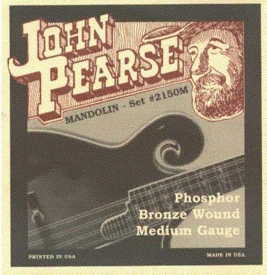 John Pearse JP2150M Cordes de mandoline enroulées en bronze phosphoreux - Calibre moyen