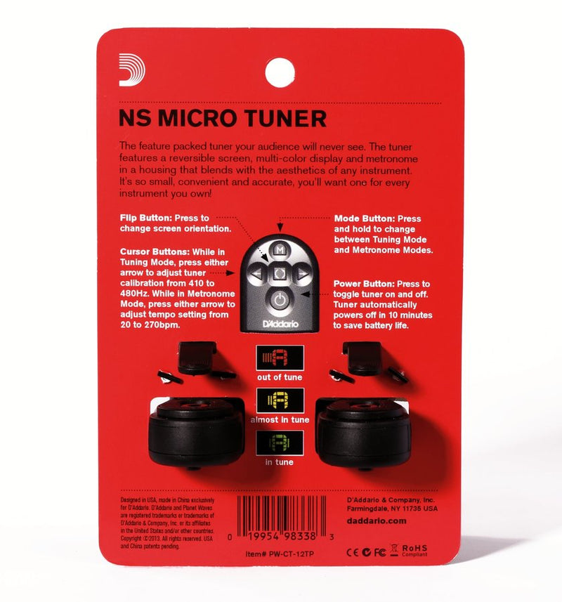 Planet Waves PW-CT-12TP NS Micro Headstock Tuner Twin Pack