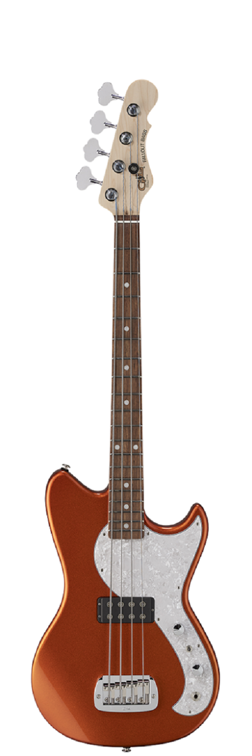 G&L Fullerton Deluxe Fallout Bass Bass Alder Corps W / Caribbean Rosewood Fretboard Electric Bass Guitar - Tangerine Metallic