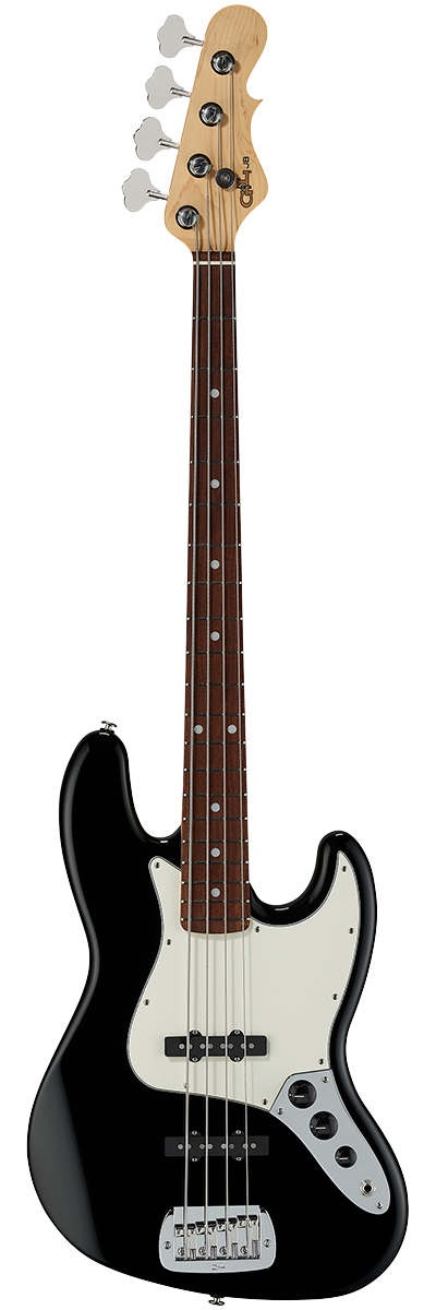 G&L FULLERTON DELUXE JB BASS Alder Body w/ Caribbean Rosewood Fretboard Electric Bass Guitar - Jet Black