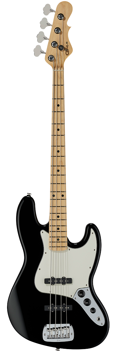 G&L FULLERTON DELUXE JB BASS Alder Body w/ Maple Neck & Fretboard Electric Bass Guitar - Jet Black