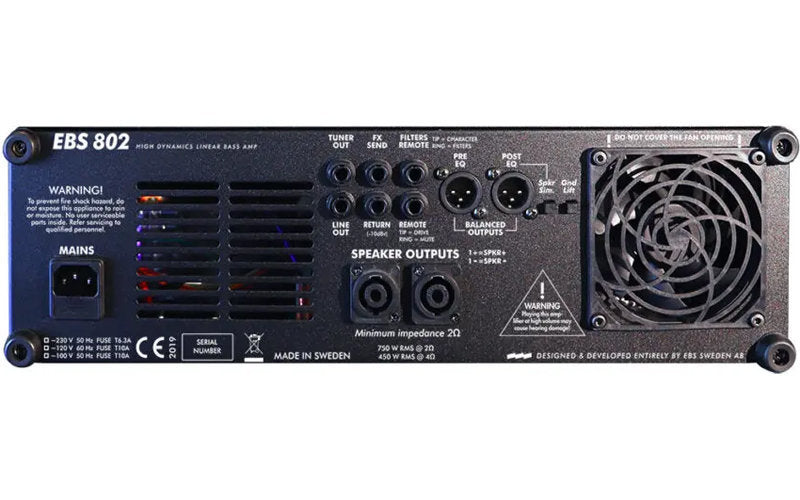 EBS 802 High Dynamic Linerar Bass Amp Head