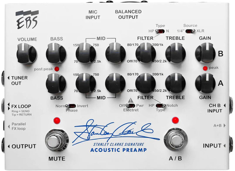 EBS EBS-SCSP Stanley Clarke Signature Acoustic Preamp Pedal