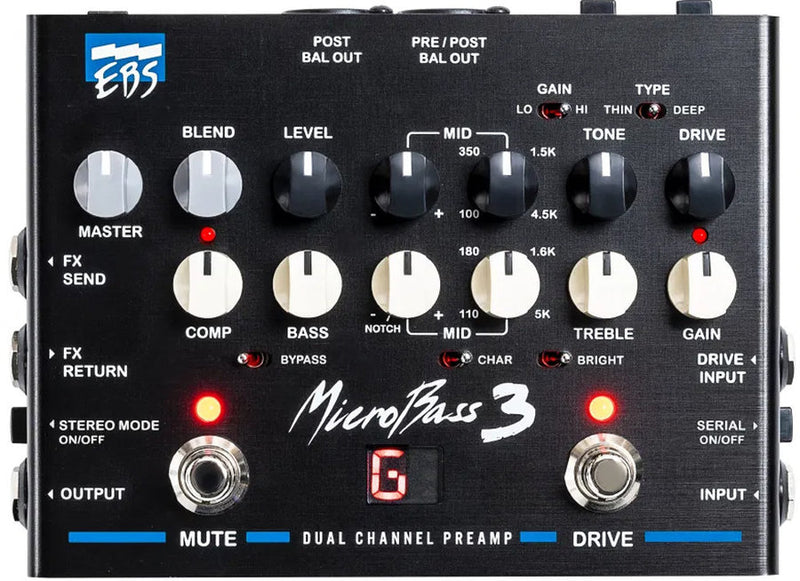 EBS MICROBASS 3 Professional Outboard Preamp