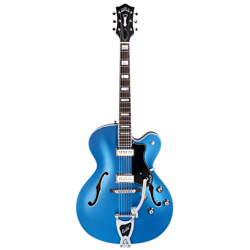 Guild X-175 MANHATTAN Special Hollow Body Electric Guitar (Malibu Blue)