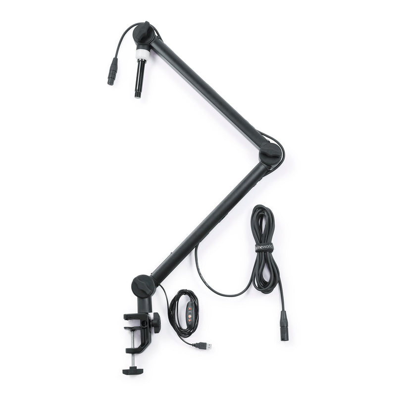 Gator GFW-MIC-BCBM4000 Deluxe Desk Stand With Boom & LED Light (DEMO)
